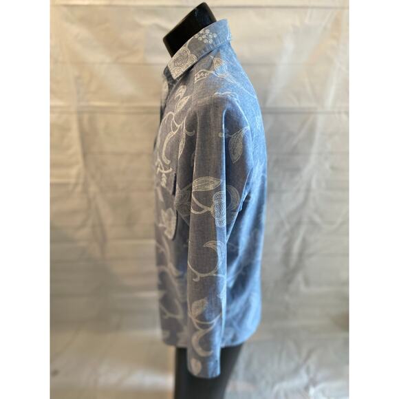 Russ French Floral Button Down Long Sleeve Shirt Union Made Women’s Large? *READ - Picture 3 of 7